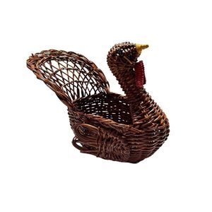 Wicker Turkey John Henry Basket Thanksgiving